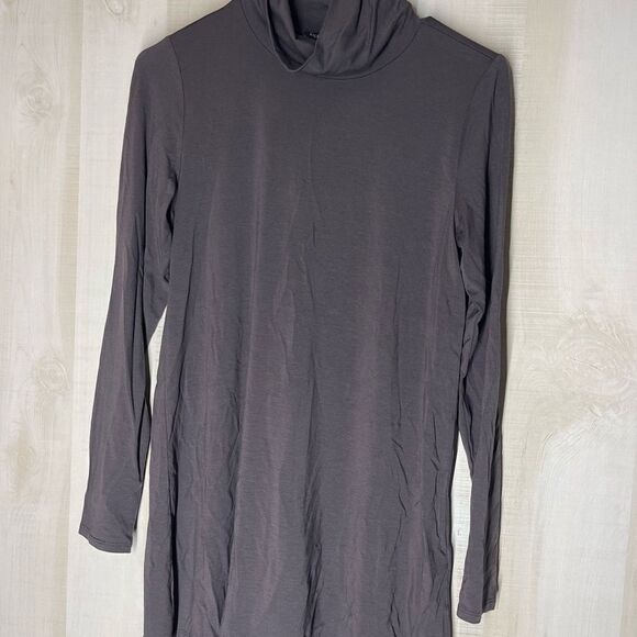 Eileen Fisher NWT brown‎ scrunch neck tunic long sleeve, size XXS - Picture 3 of 11